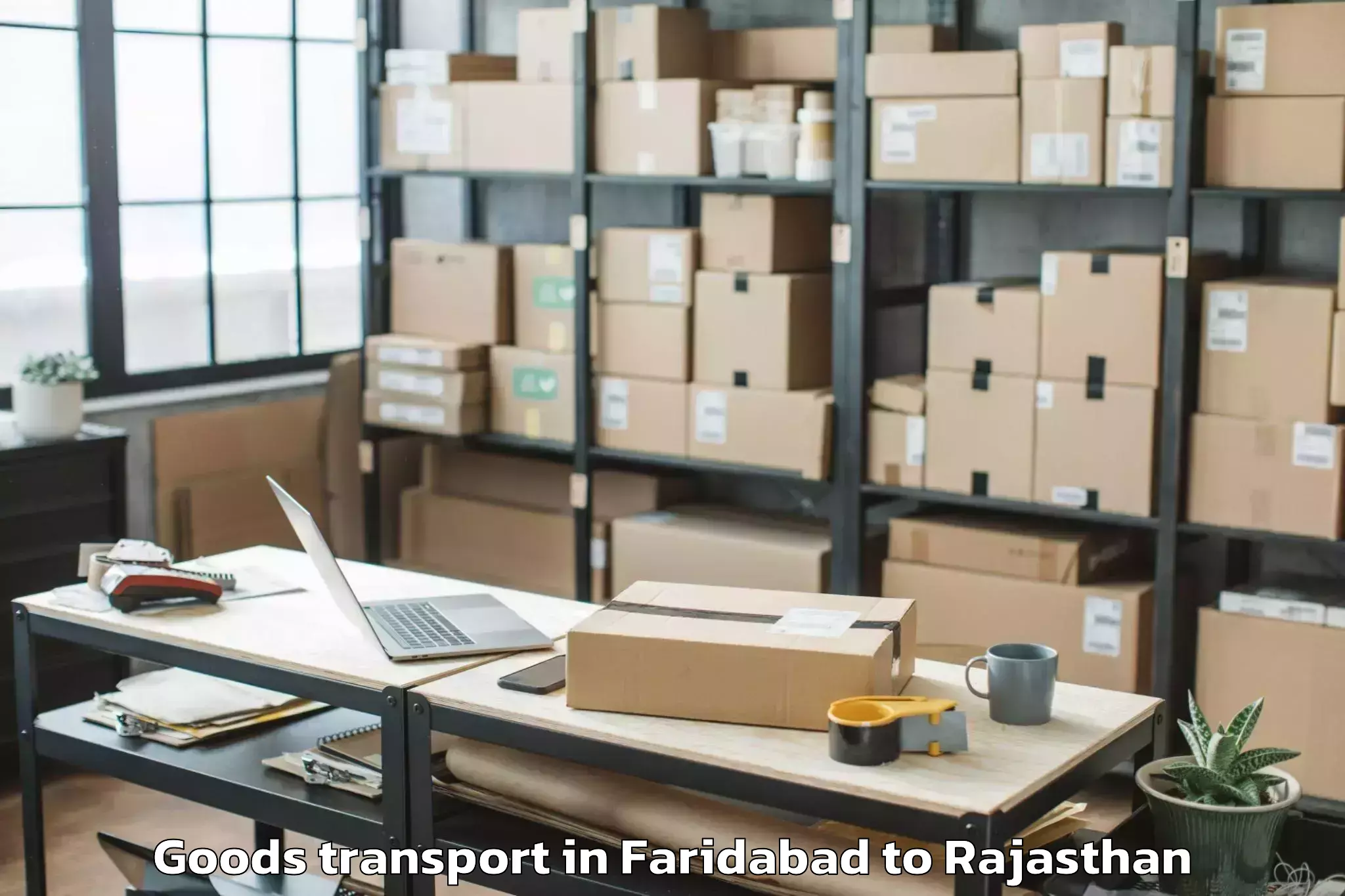 Book Faridabad to Sadri Goods Transport Online